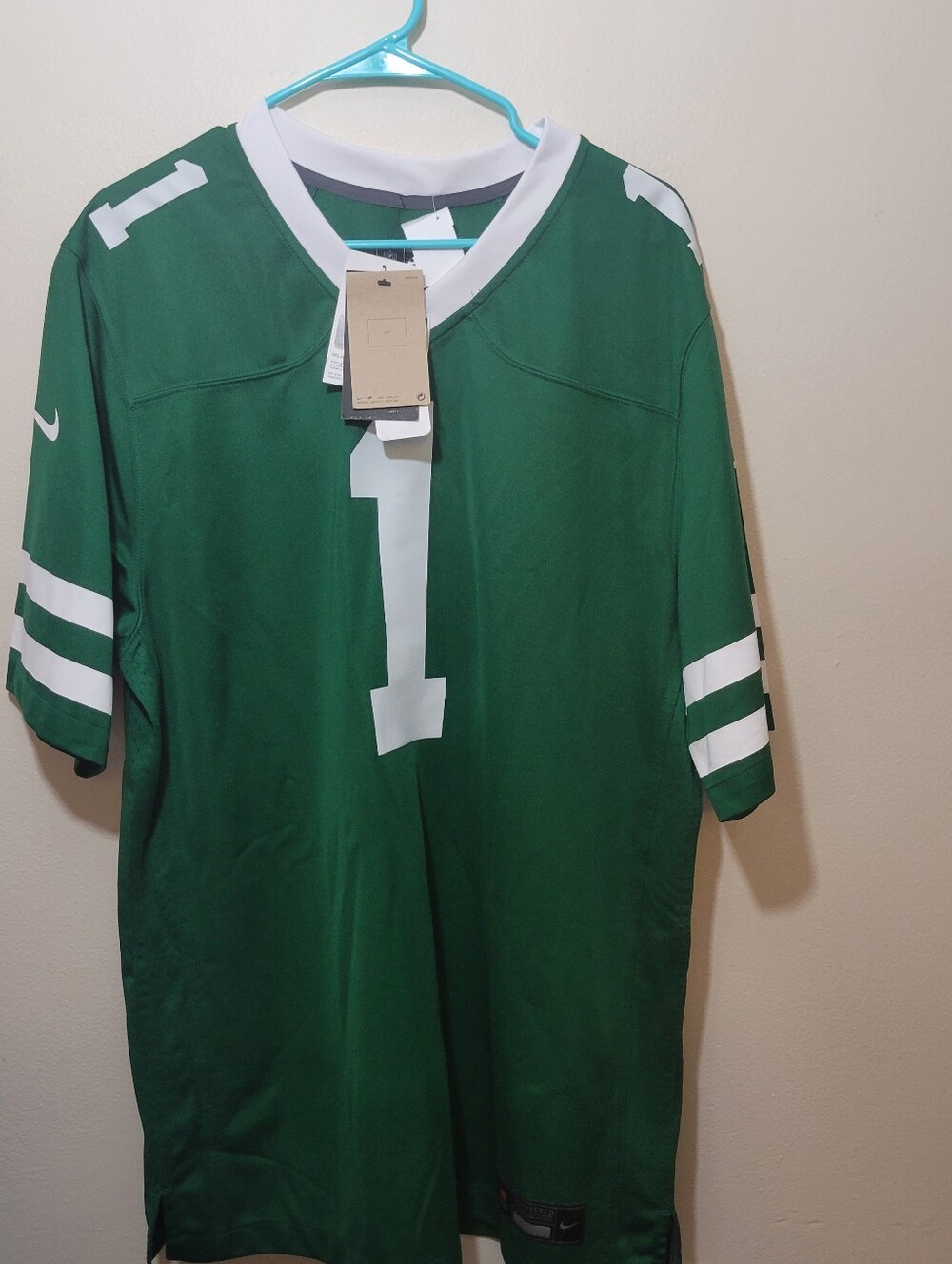 Green Men's Football Jersey" Garner- 1"  - Nike/ Large